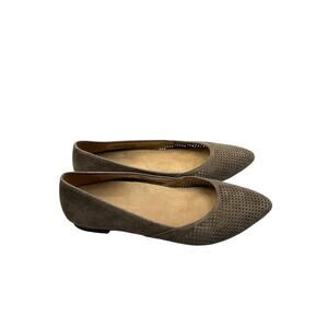VIONIC Posey Pointed Toe Flat Perforated Suede Comfort Orthotic Size 11